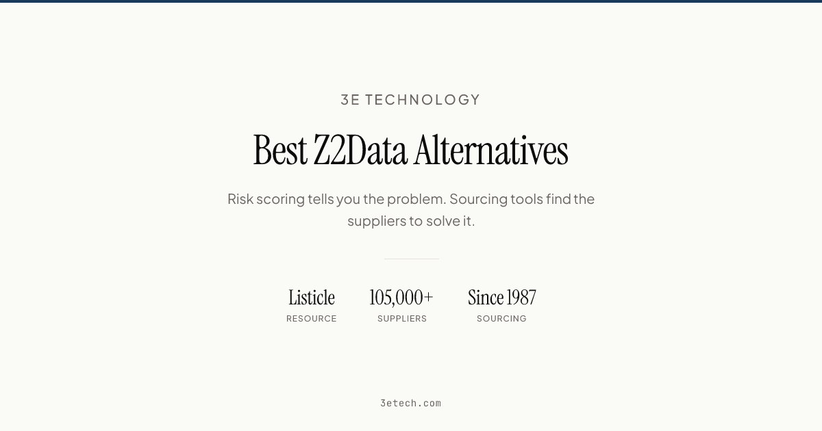 Z2data Best Z2Data Alternatives (2026): Risk and Sourcing | 3E Technology
